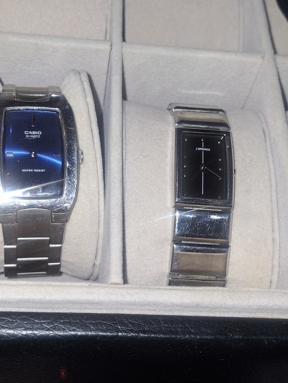 Stainless Steel Men's Watch - Black Dial